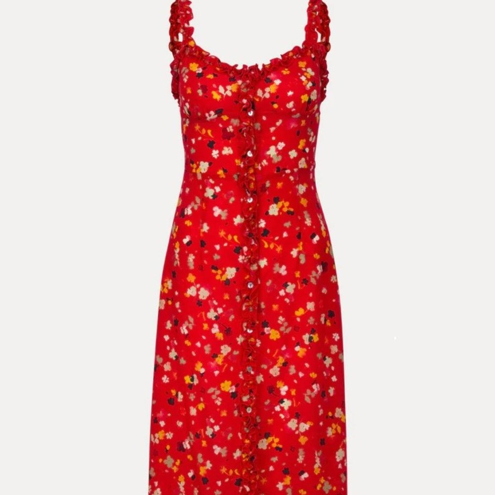 Realisation The Juliet in Rouge Fleur silk dress
